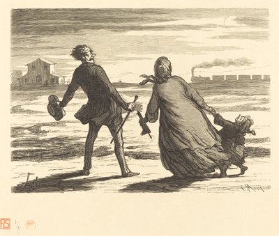 Too Late! by Charles Maurand after Honoré Daumier