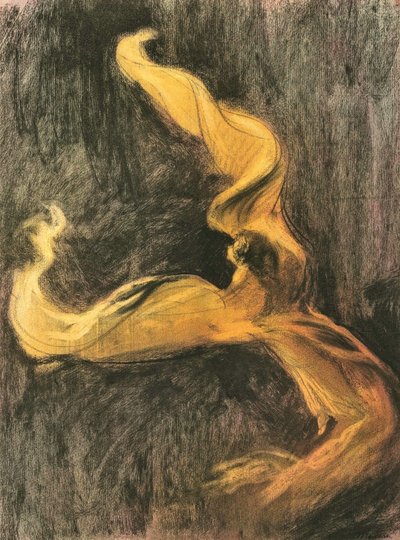 Loïe Fuller Yellow Robe, c. 1895 by Charles Maurin