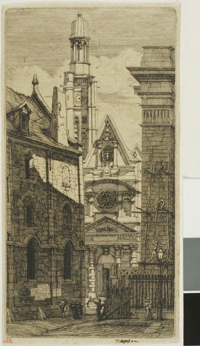 Church of St. Etienne du Mont, Paris by Charles Meryon