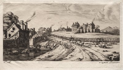 Entrance to the Faubourg, Saint-Marceau, Paris by Charles Meryon