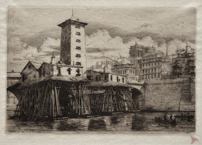 The Notre Dame Pump by Charles Meryon