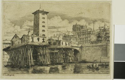 La Pompe Notre-Dame, Paris by Charles Meryon