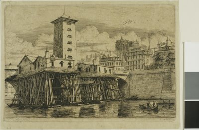 La Pompe Notre-Dame, Paris by Charles Meryon