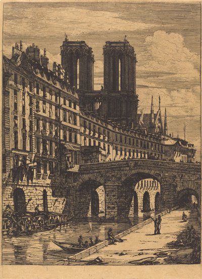 The Little Bridge, Paris by Charles Meryon