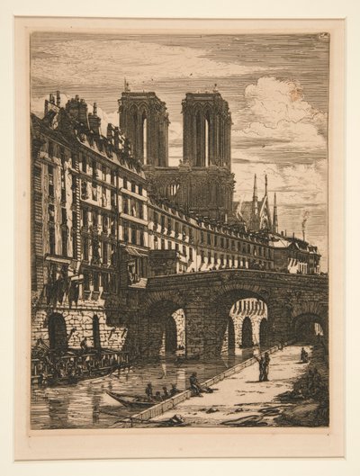 The Little Bridge, Paris by Charles Meryon