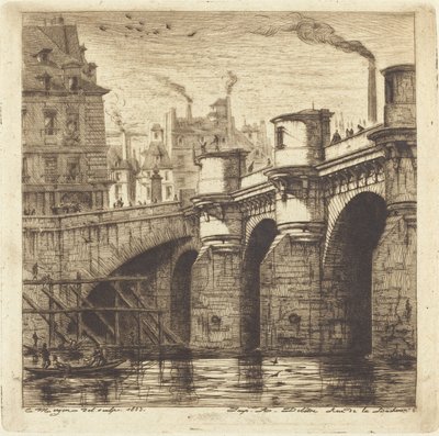 Le Pont Neuf, Paris by Charles Meryon