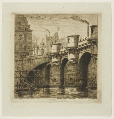 Pont-Neuf, Paris by Charles Meryon