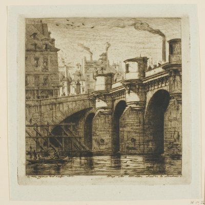 Pont-Neuf, Paris by Charles Meryon