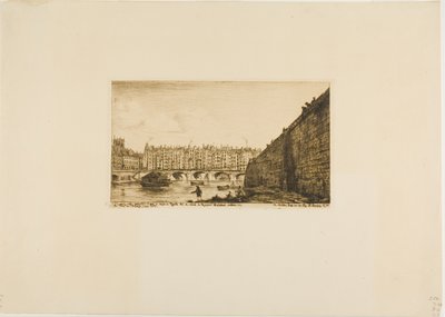 Pont-au-Change, Paris, about 1784 by Charles Meryon