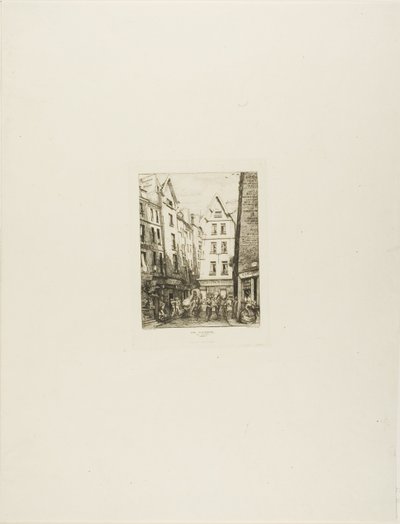 Rue Pirouette aux Halles, Paris by Charles Meryon