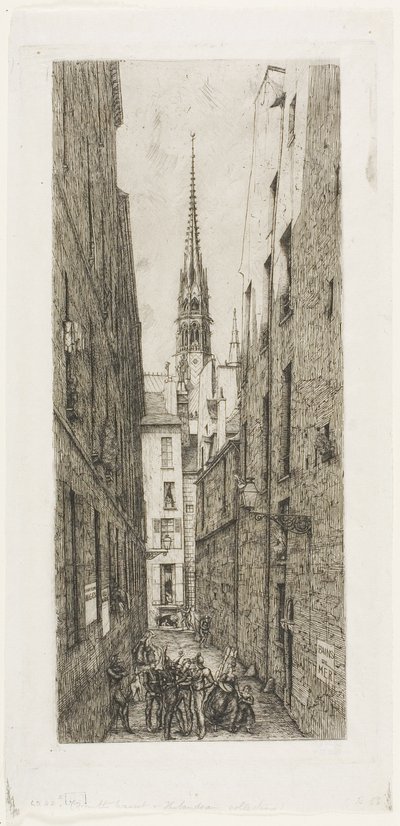 Rue des Chantres, Paris by Charles Meryon