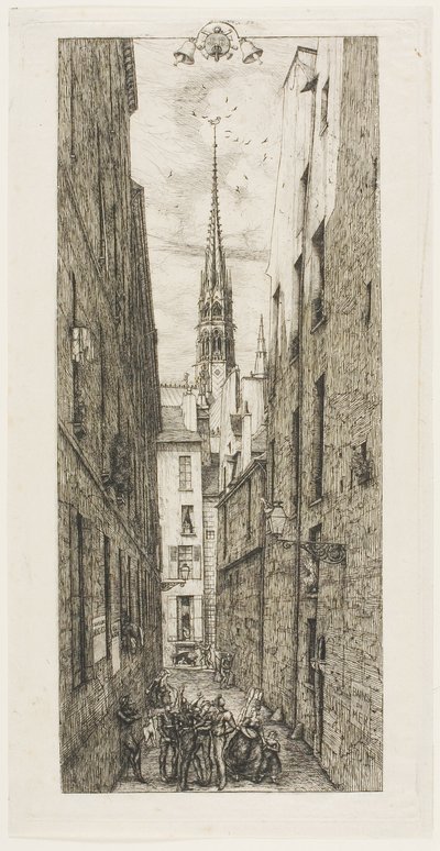 Rue des Chantres, Paris by Charles Meryon