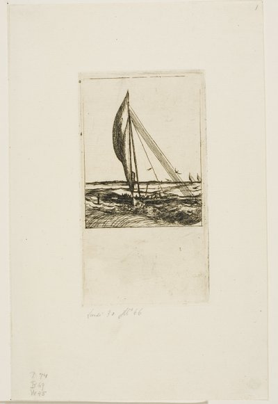 Swift-Sailing Proa, Mulgrave Archipelago, Oceania by Charles Meryon