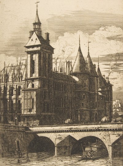 The Clock Tower, Paris, 1852 by Charles Meryon
