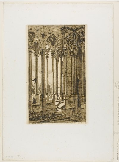 The Gallery of Notre-Dame, Paris by Charles Meryon