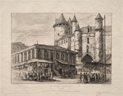 The Grand Châtelet, Paris, about 1780 by Charles Meryon