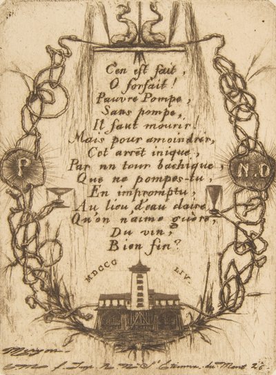 The Notre-Dame Pump small plate by Charles Meryon