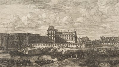 The Old Louvre, Paris, after Zeeman by Charles Meryon