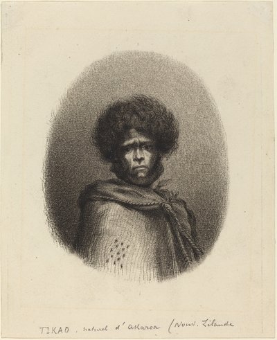 Tikao, Native of Akaroa by Charles Meryon