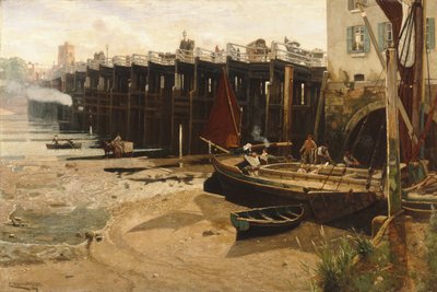 Old Putney Bridge by Charles Napier Hemy