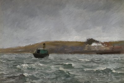 Seascape with Tug by Charles Napier Hemy