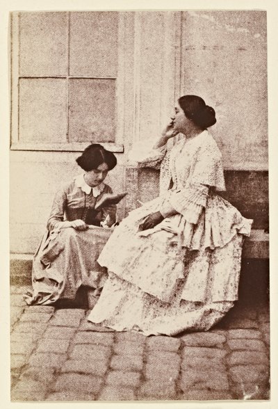 Women in a Courtyard by Charles Nègre
