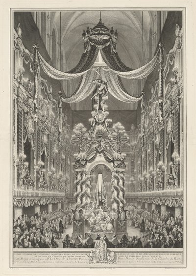 Funeral of Catherine Opalinska by Charles Nicolas Cochin II