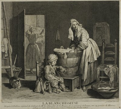The Washerwoman by Charles Nicolas Cochin I