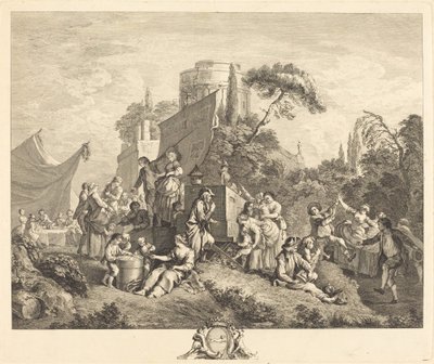 Village Fair by Charles Nicolas Cochin I after François Boucher