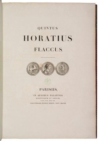 Title Page of Quintus Horatius Flaccus by Charles Percier