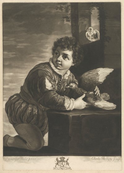 Boy with Bird by Charles Phillips