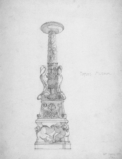 Candlestick (?), Naples Museum, 1891 by Charles Rennie Mackintosh