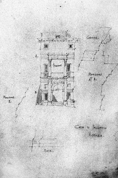 Casa di Palladio, Vicenza, 1891 by Charles Rennie Mackintosh