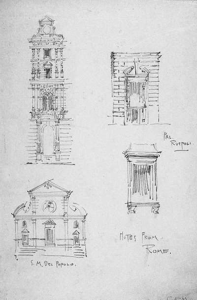 Notes from Rome, 1891 by Charles Rennie Mackintosh