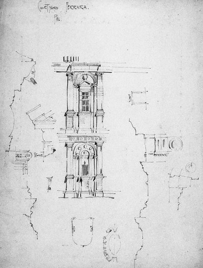 Palace Courtyard, Ferrara, 1891 by Charles Rennie Mackintosh