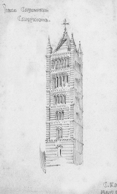 Siena Cathedral, Campanile, 1891 by Charles Rennie Mackintosh