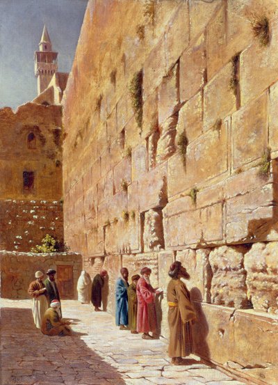 At The Wailing Wall, 1873 by Charles Robertson