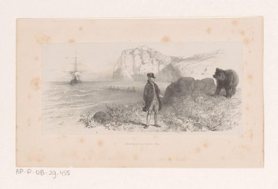 Baron von Münchhausen with Bear by Charles Rochussen