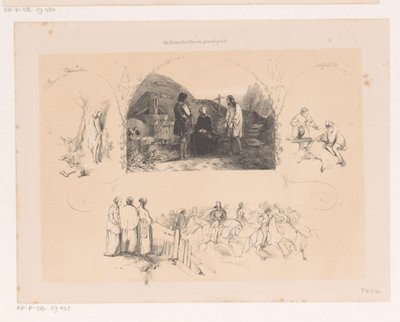 Woman in Conversation with Two Men by Charles Rochussen