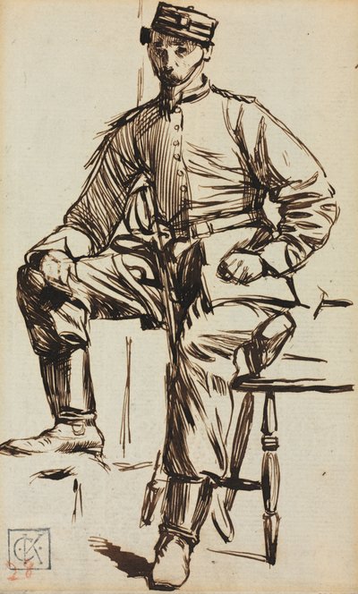 Charles Keene as a Volunteer by Charles Samuel Keene