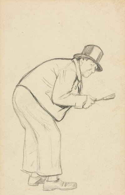 Study for "A Woman Hater" by Charles Samuel Keene