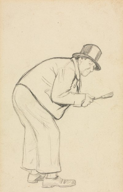 Study for A Woman Hater by Charles Samuel Keene