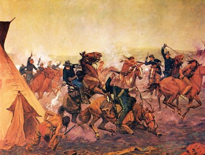Attack at Dawn by Charles Schreyvogel