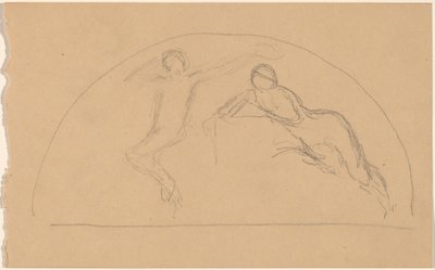 Study of Figures in a Lunette by Charles Sprague Pearce