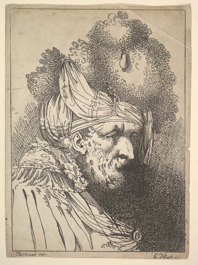 Oriental Head by Charles Theodosius Heath