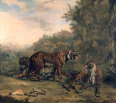Tigers in a Wooded Landscape by Charles Towne