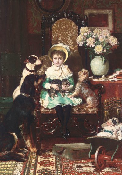 Doddy and her pets by Charles Trevor Garland