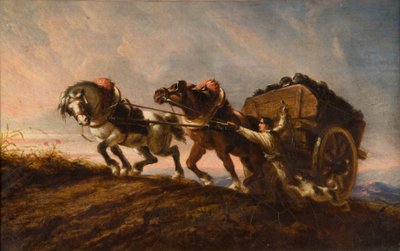 Horses Straining at a Load by Charles Verlat