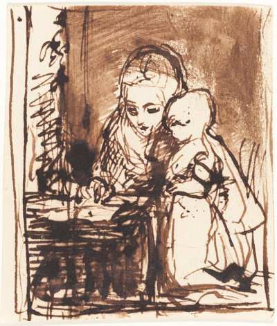 Woman Reading to a Child by Charles West Cope