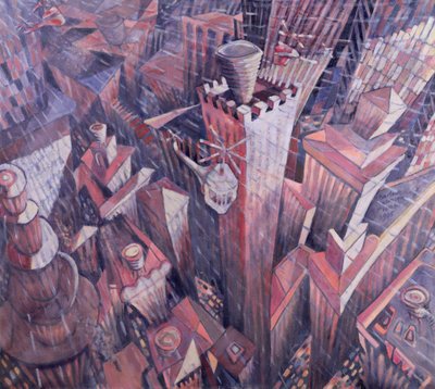 Downtown Manhattan Hailstorm by Charlotte Johnson Wahl